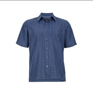 Marmot Eldridge Short-Sleeve Button Up Shirt Arctic Navy Men’s XL Tall